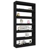 vidaXL Book Cabinet/Room Divider Black 100x30x198 cm Engineered wood