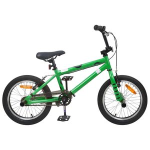vidaXL BMX Bike 16 Inches for 5-8 Years Old Green