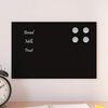 vidaXL Wall-mounted Magnetic Board Black 30x20 cm Tempered Glass