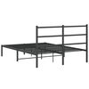 vidaXL Metal Bed Frame without Mattress with Headboard Black 140x200cm