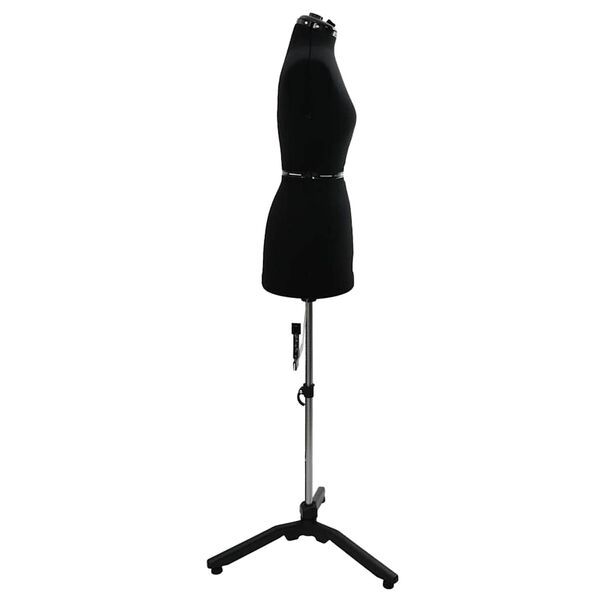 vidaXL Adjustable Dress Form Female Height Adjustable Black S Velvet