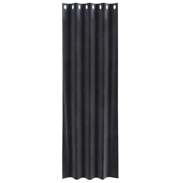 vidaXL Blackout Curtains 2 pcs Dark Grey 140 x 225 cm Velvet