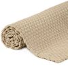 vidaXL Rug Rectangular Natural 160x230 cm Cotton