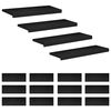 vidaXL Stair Treads 16 pcs 70 x 25 x 2 cm Black Solid Beech Wood