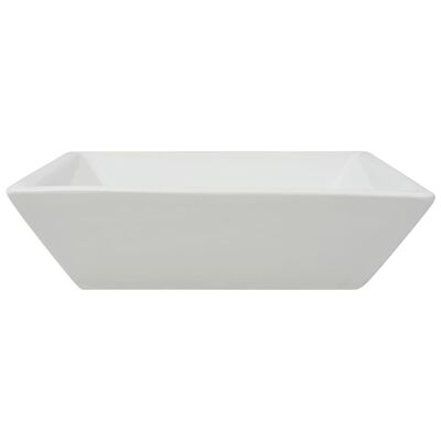 vidaXL Basin Square Ceramic White 41.5x41.5x12 cm