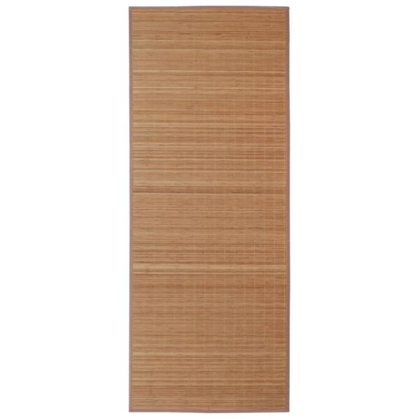 Rectangular Brown Bamboo Rug 120 x 180 cm