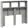 vidaXL Headboard Cabinet with LED Concrete Grey 120x17x102 cm
