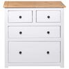 vidaXL Sideboard White 80x40x83 cm Pinewood Panama Range
