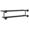 vidaXL Towel Rack Black 61 x 23 x 17 cm Stainless steel