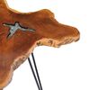vidaXL Coffee Table 70x45 cm Solid Teak Wood and Polyresin