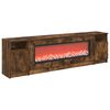 vidaXL Electric Fireplace Smoked Oak 165 x 28.5 x 47 cm