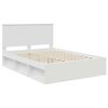 vidaXL Bed Frame with Headboard White 140 x 200 cm Solid Pine Wood