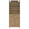 vidaXL Highboard Artisan Oak 69.5 x 34 x 180 cm Engineered Wood