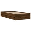 vidaXL Bed Frame with Drawers without Mattress Brown Oak 100x200 cm