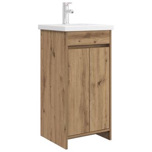 vidaXL Bathroom Vanity with Sink Artisan Oak 42 x 40 x 84.5 cm
