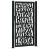 vidaXL Garden Gate Black 100x175 cm Steel Trace Design