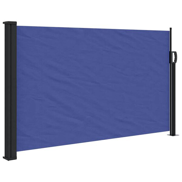vidaXL Retractable Side Awning Blue 120x600 cm