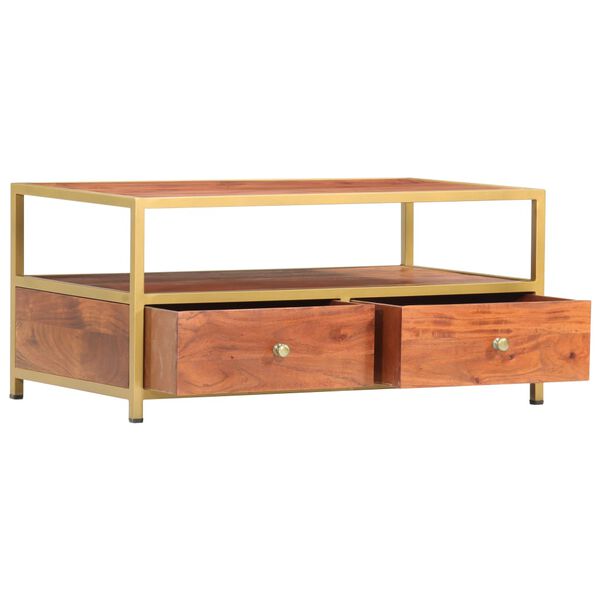 vidaXL Coffee Table 90x50x40 cm Solid Acacia Wood