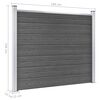 vidaXL Fence Panel Set WPC 872x146 cm Black