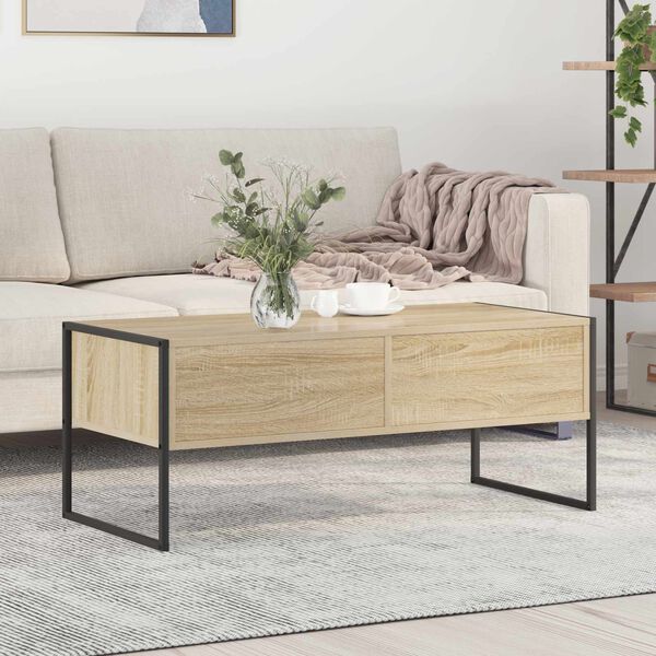 vidaXL Coffee Table Sonoma 100 x 46 x 40 cm Engineered Wood