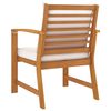 vidaXL Garden Chairs 2 pcs with Cream Cushions Solid Wood Acacia