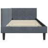 vidaXL Corner Bed Frame with Headboard Dark Grey 80 cm x 200 cm Velvet