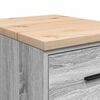 vidaXL Garage Storage Cabinet Grey Sonoma 40x51x85 cm Solid Wood Pine