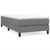 vidaXL Box Spring Bed Frame Dark Grey 90x200 cm Fabric