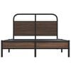 vidaXL Bed Frame without Mattress 135x190 cm Double Brown Oak Engineered Wood