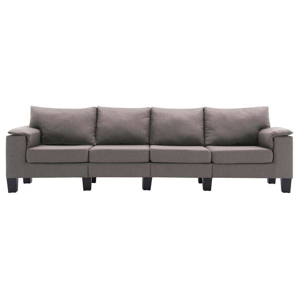 vidaXL Sofa Taupe 4-Seater Fabric