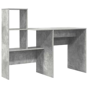 vidaXL Desk Concrete Grey 131.5 x 50 x 106.5 cm Engineered Wood