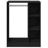 vidaXL Wardrobe Black 77x48x102 cm Engineered Wood