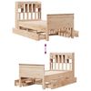vidaXL Bookcase Bed without Mattress 100x200 cm Solid Wood Pine