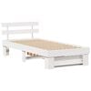 vidaXL Bed Frame with Headboard White 100 x 200 cm Solid Pine Wood