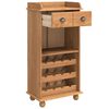 vidaXL Wine Cabinet ASKIM Brown 57 x 37 x 114 cm Solid pine wood