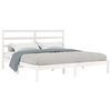 vidaXL Bed Frame without Mattress White 200x200 cm Solid Wood Pine