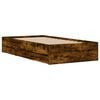 vidaXL Bed Frame with Drawers without Mattress Smoked Oak 90x190 cm Single