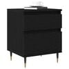 vidaXL Bedside Cabinet Black Oak 40 x 35 x 50 cm Engineered Wood
