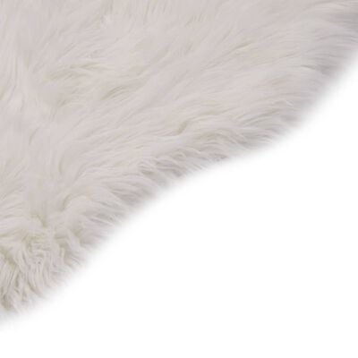 vidaXL Rug 60x90 cm Faux Sheep Leather White