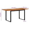 vidaXL Dining Table 160x80x75 cm Solid Wood Acacia