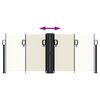 vidaXL Retractable Side Awning Cream 100x1000 cm