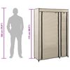 vidaXL Folding Wardrobe Cream 110x45x175 cm Fabric
