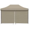 vidaXL Party Tent Folding Taupe 292 x 440 x 315 cm Oxford Fabric