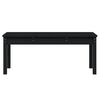 vidaXL Garden Bench Black 109x44x45 cm Solid Wood Pine
