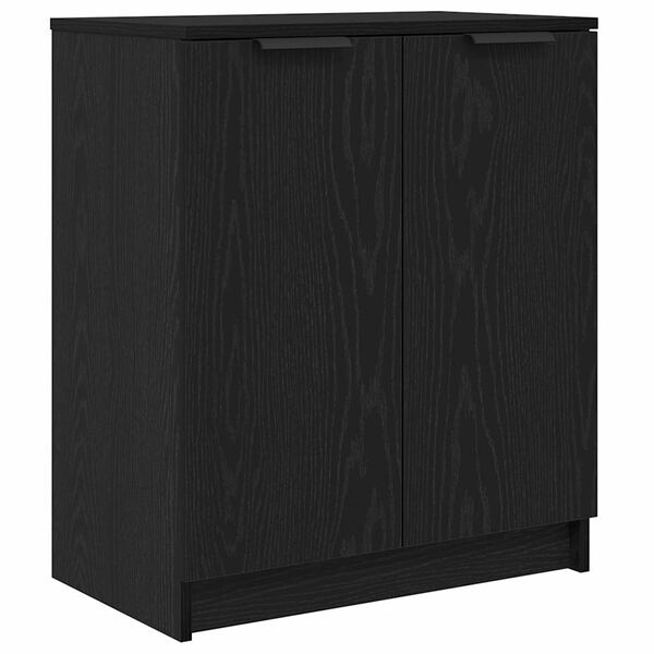 vidaXL Shoe Cabinet Black Oak 59 x 35 x 70 cm Engineered Wood