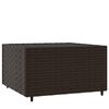 vidaXL Square Garden Coffee Table Brown 50x50x30 cm Poly Rattan