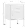 vidaXL Nightstand White 35x35x51 cm Steel