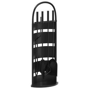 vidaXL 5 Piece Fireplace Tool Set 23x15x66 cm Steel