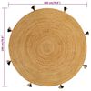 vidaXL Braided Area Rug with Tassels 180 cm Jute Round