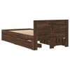 vidaXL Bed Frame with Headboard without Mattress Brown Oak 75x190 cm Small Single